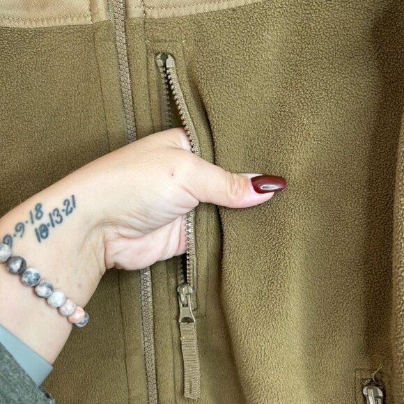 Condor Jacket Mens Medium Coyote Brown Alpha Fleece Tactical Zip Pockets 601 - Picture 5 of 11